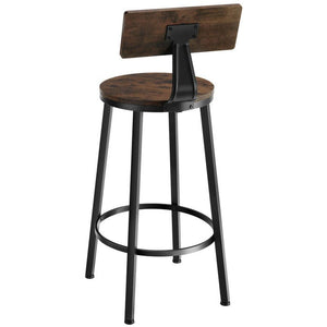 Set Barhocker Poole Industrial Holz dunkel, rustikal 4er Set