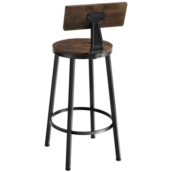 Set Barhocker Poole Industrial Holz dunkel, rustikal 4er Set