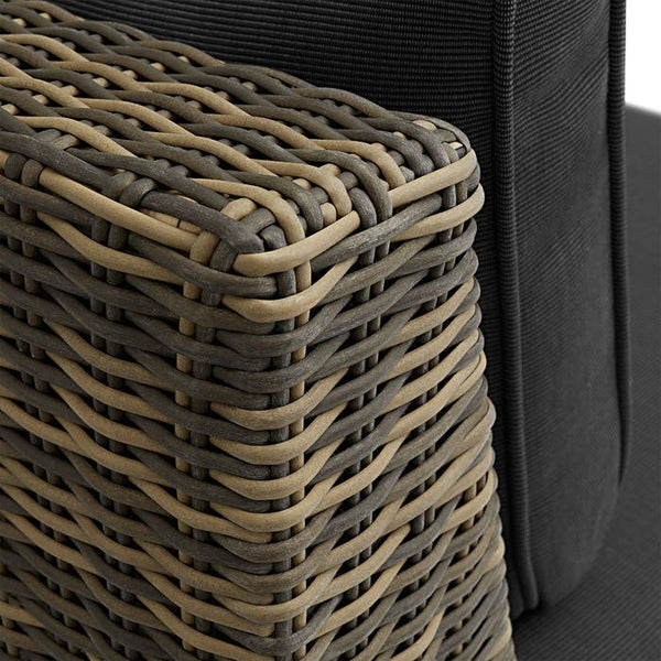 Modulares Rattanset Villanova Set 1 - 2-Sitzer (Ecke links + Ecke rechts + Sessel)