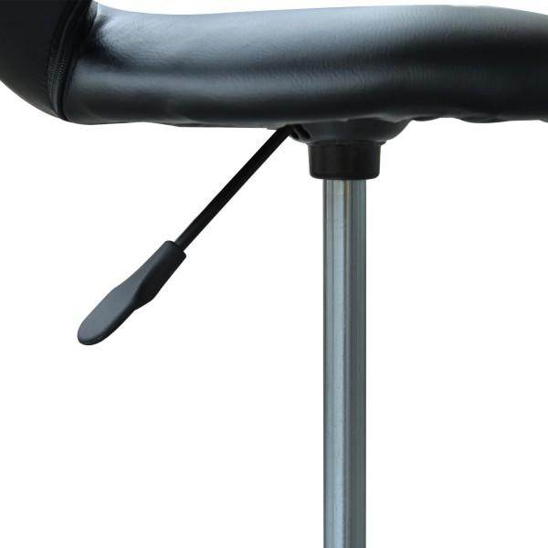 Arbeitshocker Rollhocker höhenverstellbar Schwarz