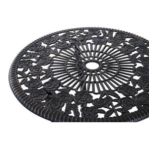 Gartenmöbel 3 tlg. Gartenset Sitzgruppe Tisch Stuhl Metall Bronze