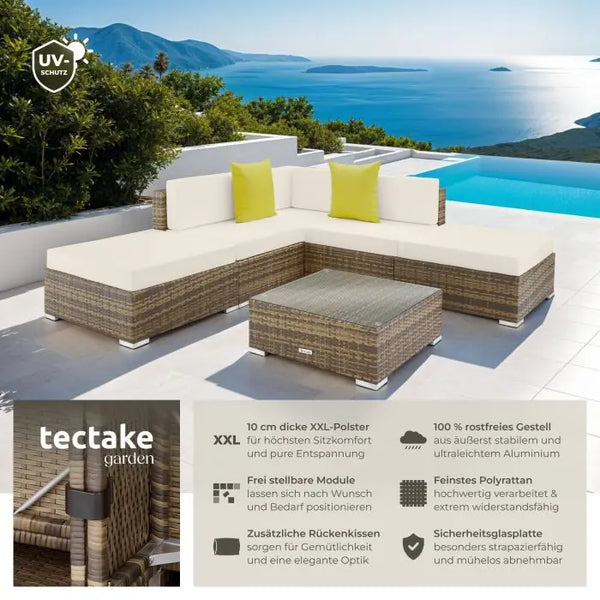 Aluminium Rattan Lounge Paris
