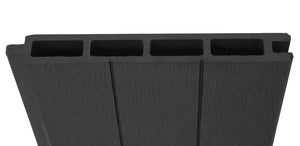 7er Set WPC Sichtschutz Latten Windschutz 90cm 1qm anthrazit Savon