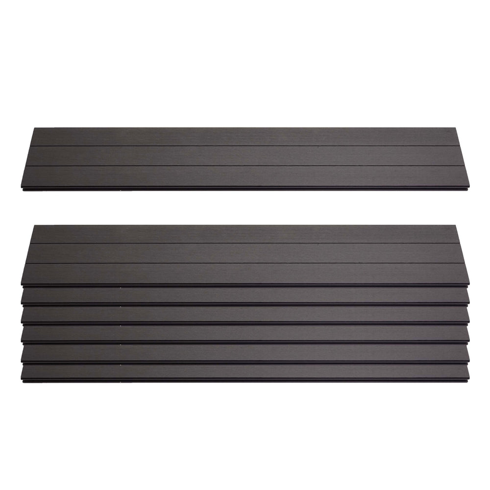 7er Set WPC Sichtschutz Latten Windschutz 90cm 1qm anthrazit Savon