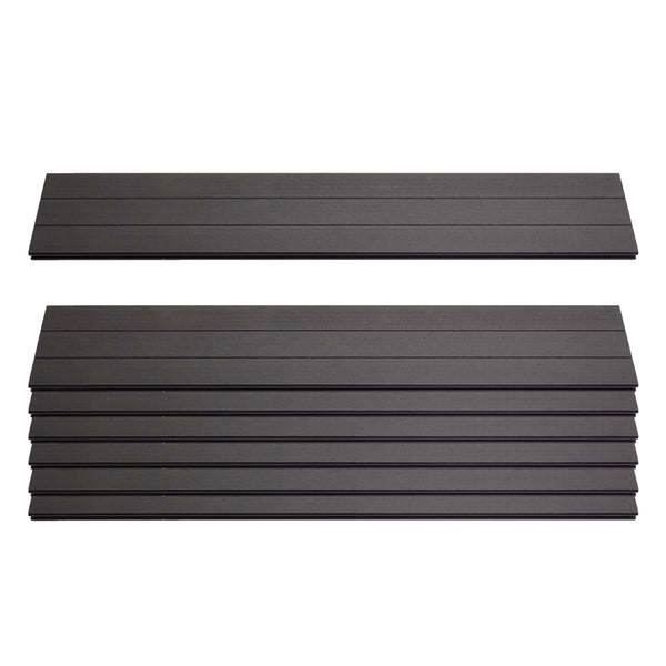 7er Set WPC Sichtschutz Latten Windschutz 90cm 1qm anthrazit Savon