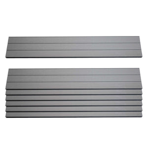 7er Set WPC Latten Sichtschutz Windschutz 90cm 1qm grau MVG Savon