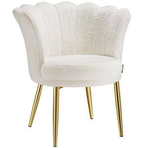 Sessel Stella Kunstfell creme/gold