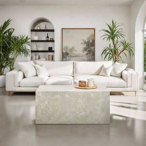 Couchtisch Lasley Travertin Optik 90 x 50 x 40 cm