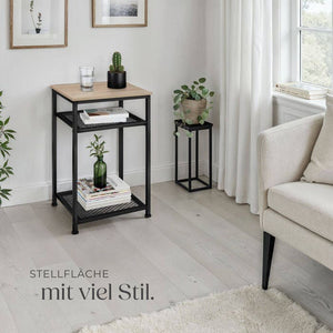 Beistelltisch York Industrial Holz hell, Eiche Sonoma