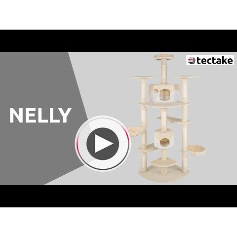 Kratzbaum Nelly 204cm grau/weiss