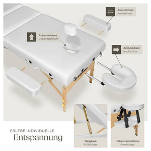 3 Zonen Massageliege Somwang weiss