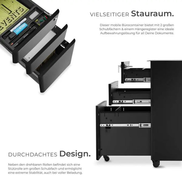 Aktenrollschrank Parvus schwarz
