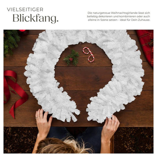 Weihnachtsgirlande weiss