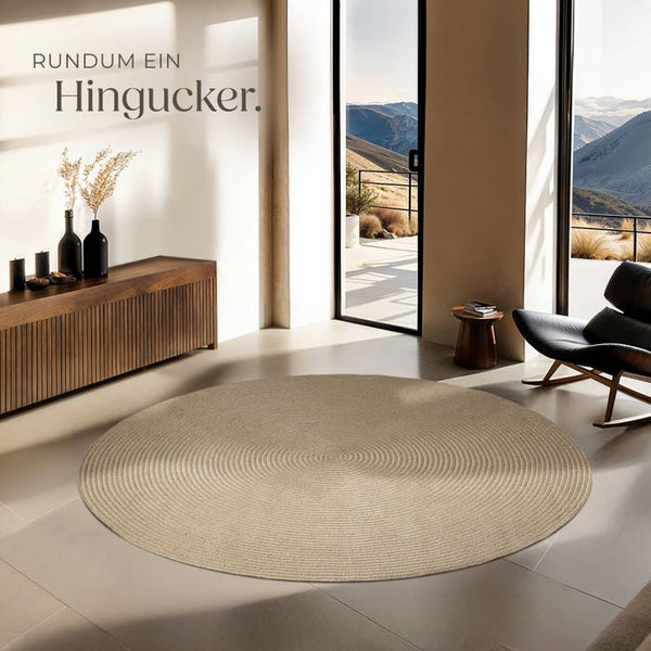 Woven rug Vibe made from jute and plastic fibers