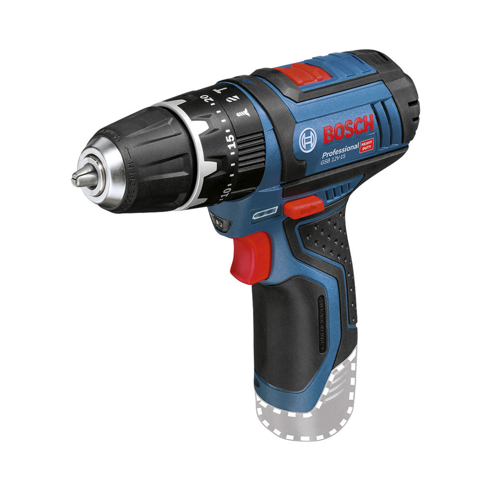 Bosch GSB 12V-15 cordless impact drill/driver in a cardboard box