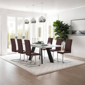 8 Esszimmerstühle Schwingstühle braun