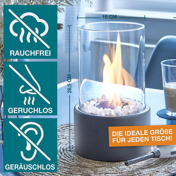 TOM Bioethanol Tischkamin 14tlg. Plus Geschenk