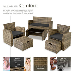 Rattan Sitzgruppe Modena natur