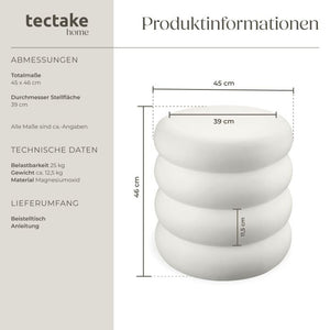 Beistelltisch Adina rund In- und Outdoor beige Ø 45 x 46 cm