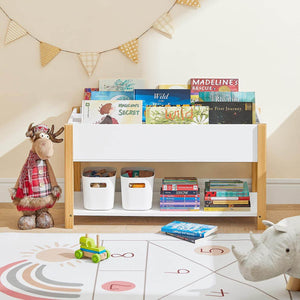 Kinderbücherregal | Spielzeugregal | Aufbewahrungsregal für Kinder | KMB35-W