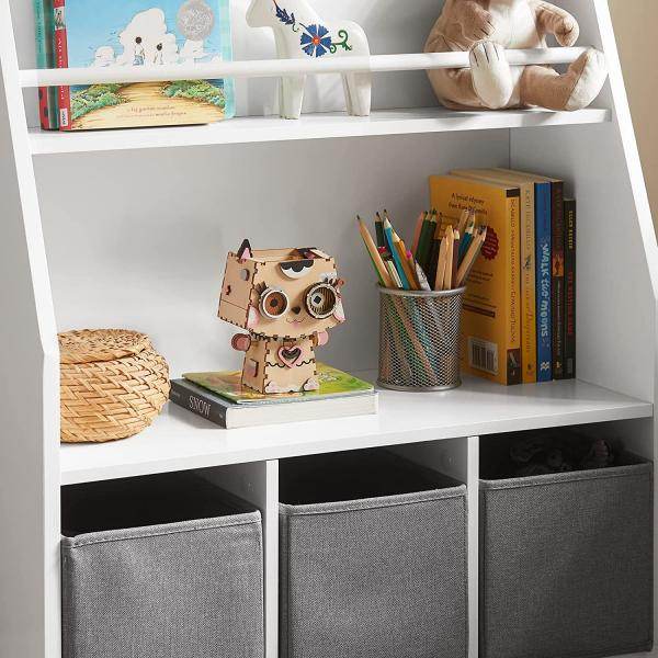 Kinderbücherregal | Spielzeugregal | Aufbewahrungsregal Für Kinder | KMB34-W