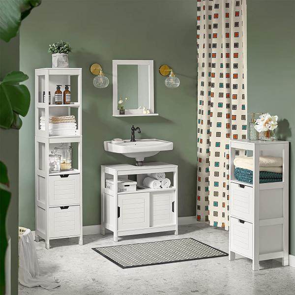 Waschbeckenunterschrank Weiss | Badezimmerschrank | Badmöbel Landhaus