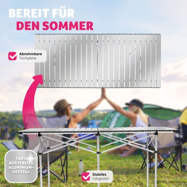 Camping Klapptisch inkl. Tasche, 140x70x70cm