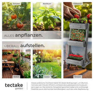 Vertikalbeet Flora grau 60 x 49 x 140 cm