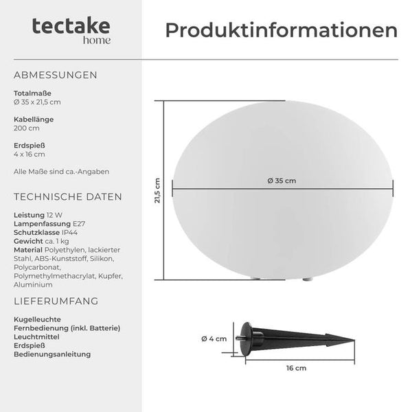 Kugelleuchte Luminous Eye M (Ø 35 x 21,5 cm)