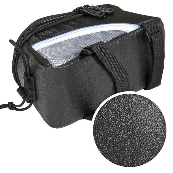 Fahrradtasche mit Rahmen-Befestigung für Smartphones schwarz/grau/blau 18 x 8,5 x 8,5 cm