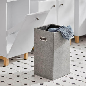 Wäscheschrank mit Wäschesack | Wäschesammler | Wäschekorb Weiss BZR93-W