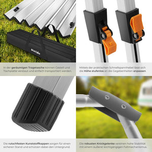 Campingtisch Bastian silber