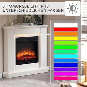 BALDERIA LED Elektrokamin Candela 3D-Flammeneffekt 2000W