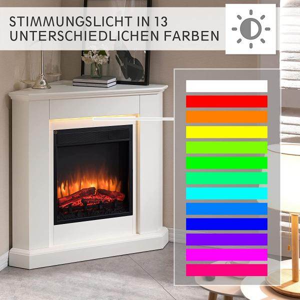 BALDERIA LED Elektrokamin Candela 3D-Flammeneffekt 2000W