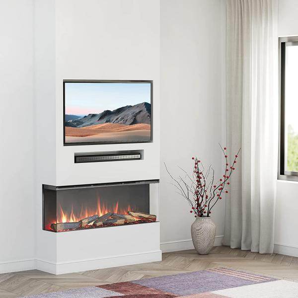 BALDERIA LED Elektrokamin Athena 44 Elektrokamin - Einbaukamin mit Heizung 1500W