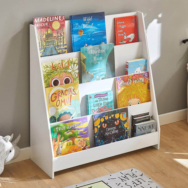 Kinderbücherregal Zeitungsständer Aufbewahrungsregal für Kinder KMB32-W