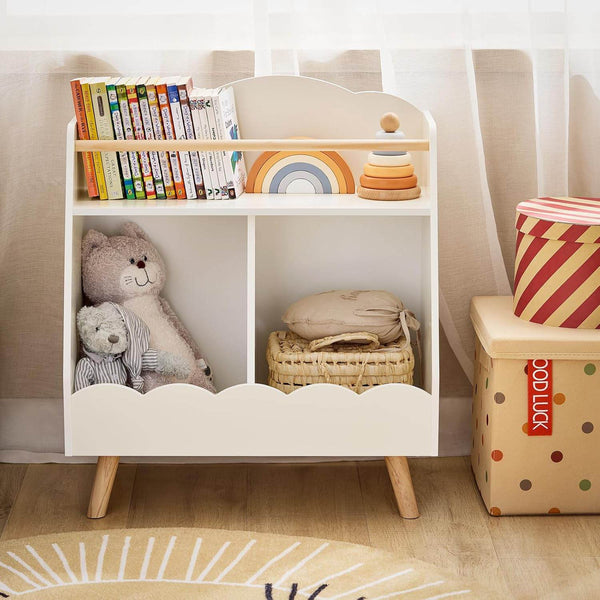 Kinderbücherregal Aufbewahrungsregal Montessori Regal Weiss