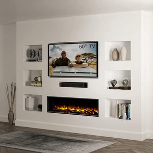 BALDERIA Amazona 56" Elektrokamin mit LED Einbaukamin mit Heizung