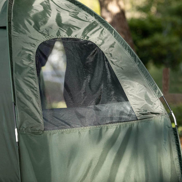 4in1-Zelt Für 1 Person Wurfzelt Feldbett Mit Campingliege Grün