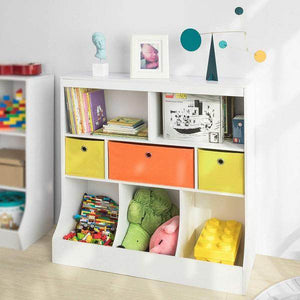 Kinderbücherregal Spielzeugtruhe Aufbewahrungsregal Für Kinder Weiss KMB26-W
