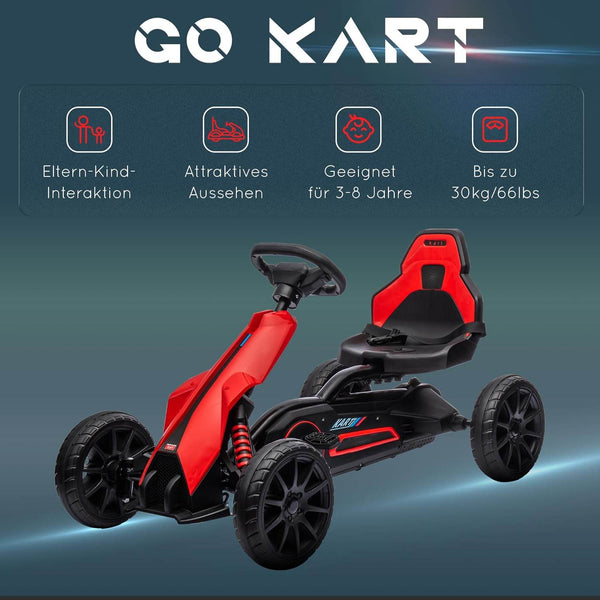 Go Kart Pedal Go Kart Rückwärts-uns Vorwärtsgang Rot +Schwarz