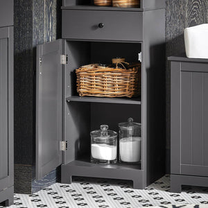 Bad Hochschrank | Badschrank | Badregal Dunkelgrau | BZR17-DG