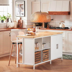 Kücheninsel | Sideboard | Küchenschrank | Kommode | Bartisch | Weiss-Natur
