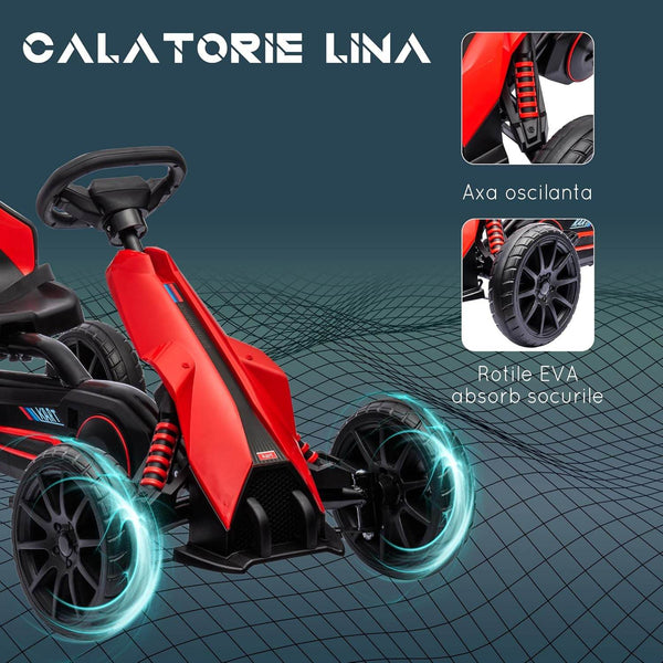 Go Kart Pedal Go Kart Rückwärts-uns Vorwärtsgang Rot +Schwarz