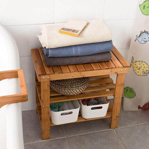 Schuhregal | Sitzbank schmal | Breit 50cm Bambus