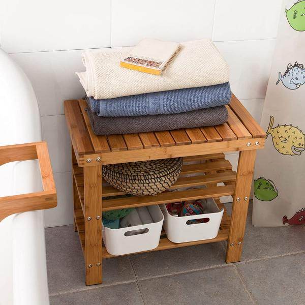 Schuhregal | Sitzbank schmal | Breit 50cm Bambus