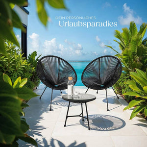 2 chaises de jardin Santana - noires 