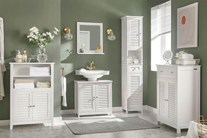 Badkommode | Badzimmerschrank | Flurschrank Weiss BZR13-W