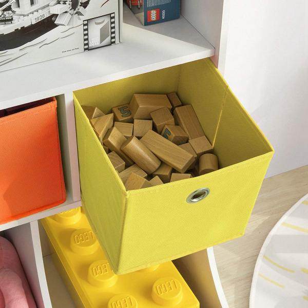 Kinderbücherregal Spielzeugtruhe Aufbewahrungsregal Für Kinder Weiss KMB26-W