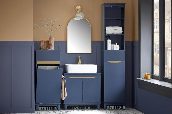 Waschbeckenunterschrank | Badschrank | Waschtisch | Blau | BZR113-B